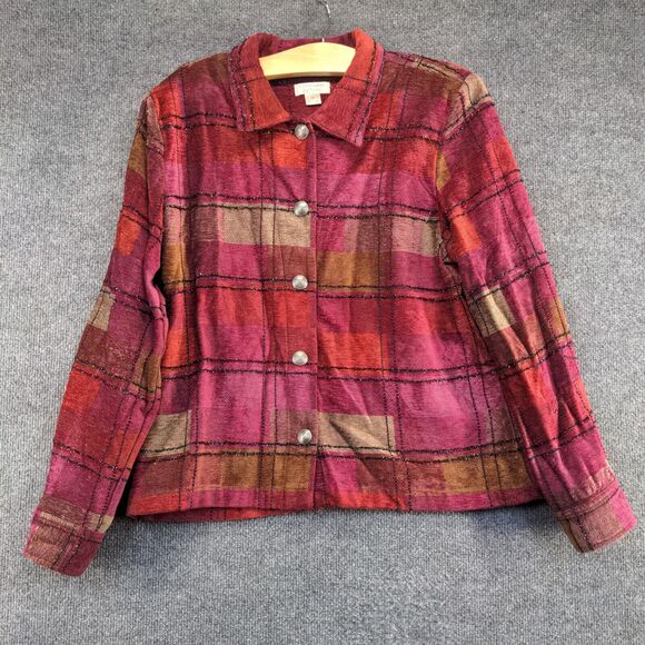 Christopher & Banks Women's Button Up Jacket Multicolor XL Long Sleeve - Picture 2 of 13